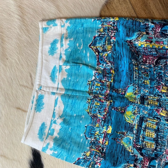 Talbots Women's Venice Italy Scene Knee Length Lined Skirt - Picture 6 of 7